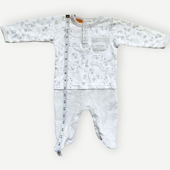 Pumpkin Patch Baby Infant Long Sleeve One Piece Footie Pajamas. PJs. 0-3 Months. - Picture 3 of 6